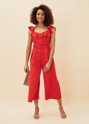 Phase Eight Tazanna Wide Leg Jumpsuit Red Canada | BFXPYM-683